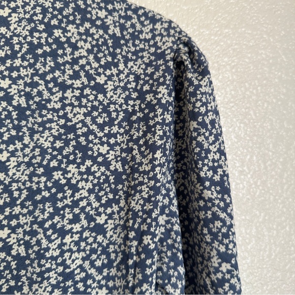 Prettygarden Sz M Women’s Long Sleeve Floral Print Midi Dress Blue - Picture 7 of 12